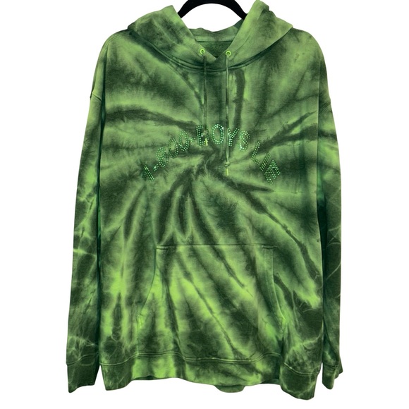 Boys Lie | 1-800 Remix Hoodie in Green Tie Dye - O/S (NWOT) - Picture 3 of 7